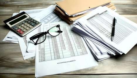 Financial documents photograph
